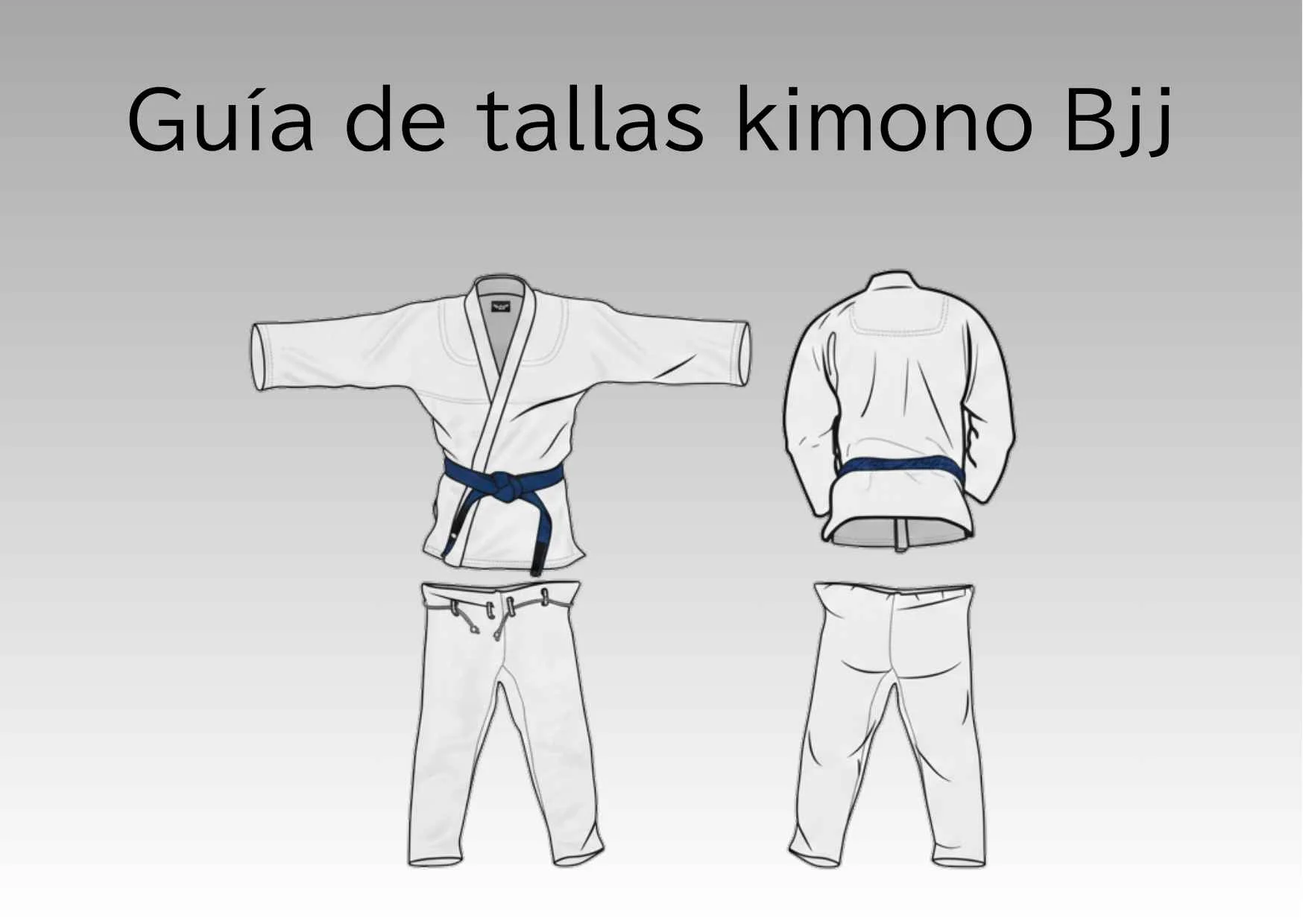 Guía de tallas de kimono Bjj.